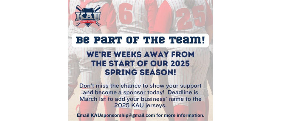 Be part of the team as a KAU sponsor!